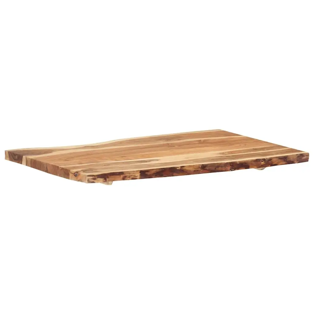 Solid Acacia Wood Table Top Live Edge Kitchen Dining Desk Brown 100x50-60cm