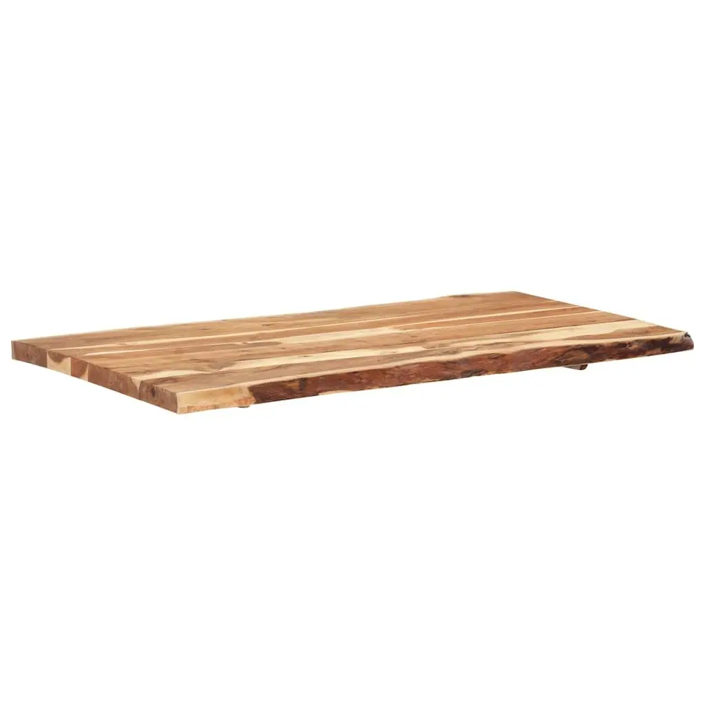 Table Top Solid Acacia Wood Live Edge 118x50-60cm Brown Kitchen Desk Tabletop
