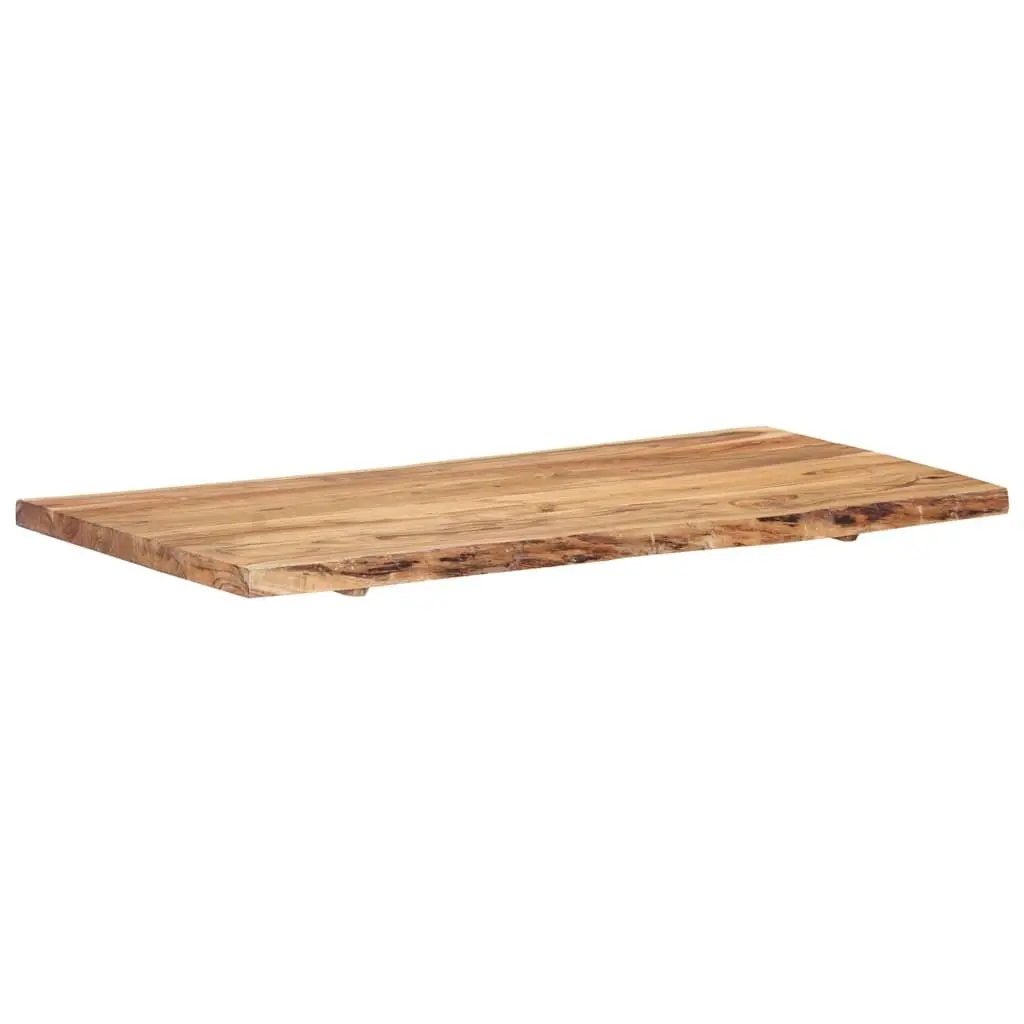 Table Top Solid Acacia Wood Live Edge 118x50-60cm Brown Kitchen Desk Tabletop