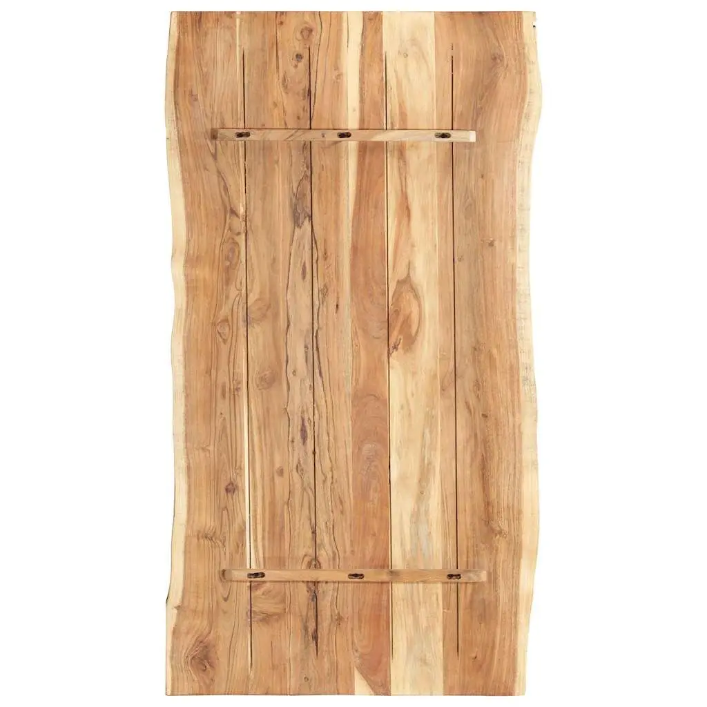 Table Top Solid Acacia Wood Live Edge 118x50-60cm Brown Kitchen Desk Tabletop