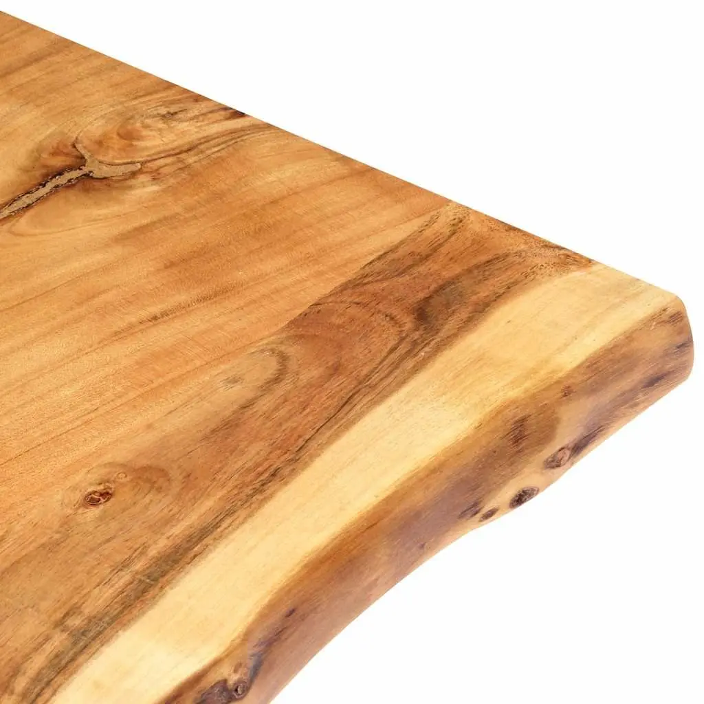 Table Top Solid Acacia Wood Live Edge 118x50-60cm Brown Kitchen Desk Tabletop
