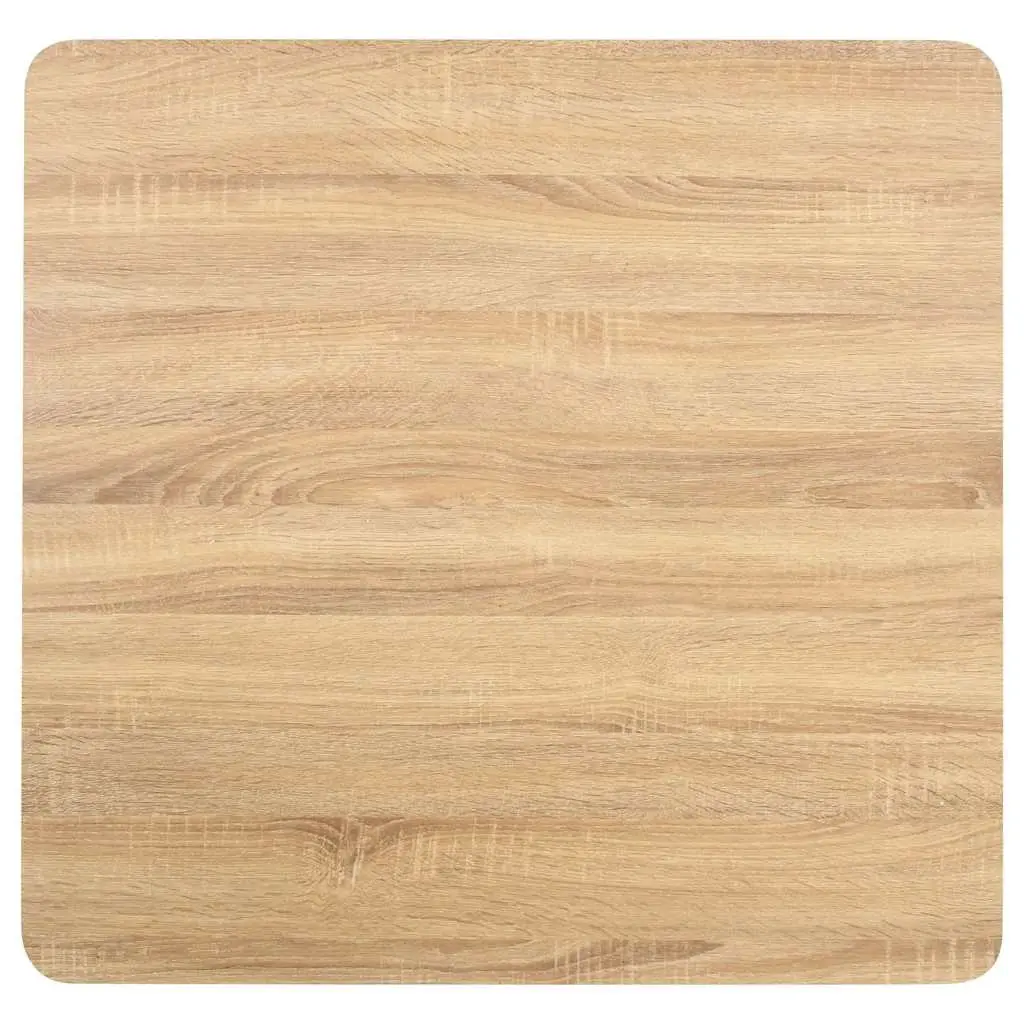 Bistro Table Wood Grain MDF Top Steel Leg 80x80cm Brown