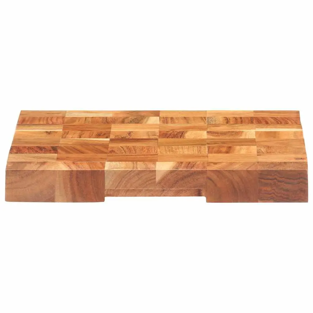 Chopping Board Solid Acacia Wood 40x30x3.8 cm Brown Kitchen Cutting Board with Finger Groove