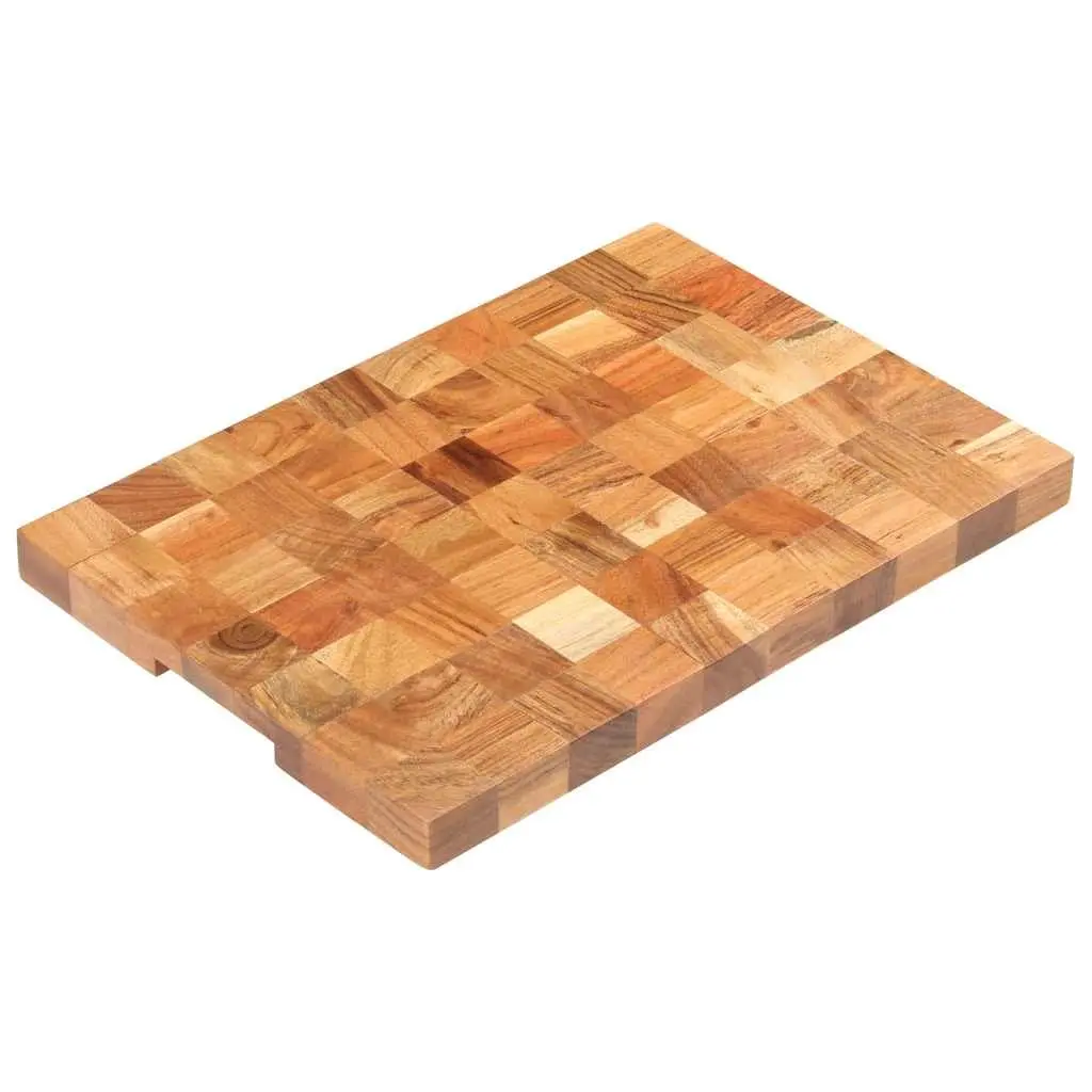 Cutting Board Solid Acacia Wood 50x34x3.8 cm Brown Kitchen Prep Surface