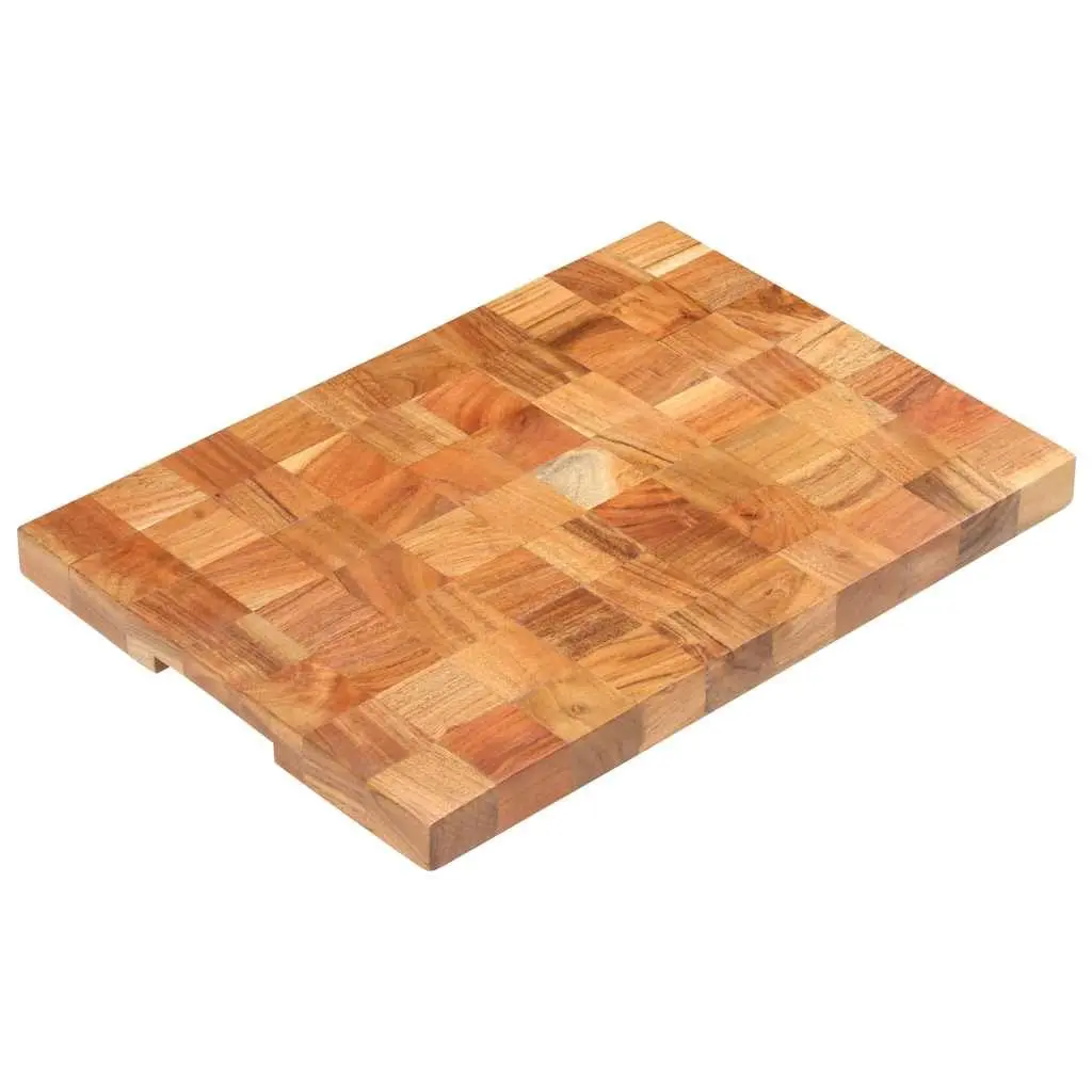 Cutting Board Solid Acacia Wood 50x34x3.8 cm Brown Kitchen Prep Surface