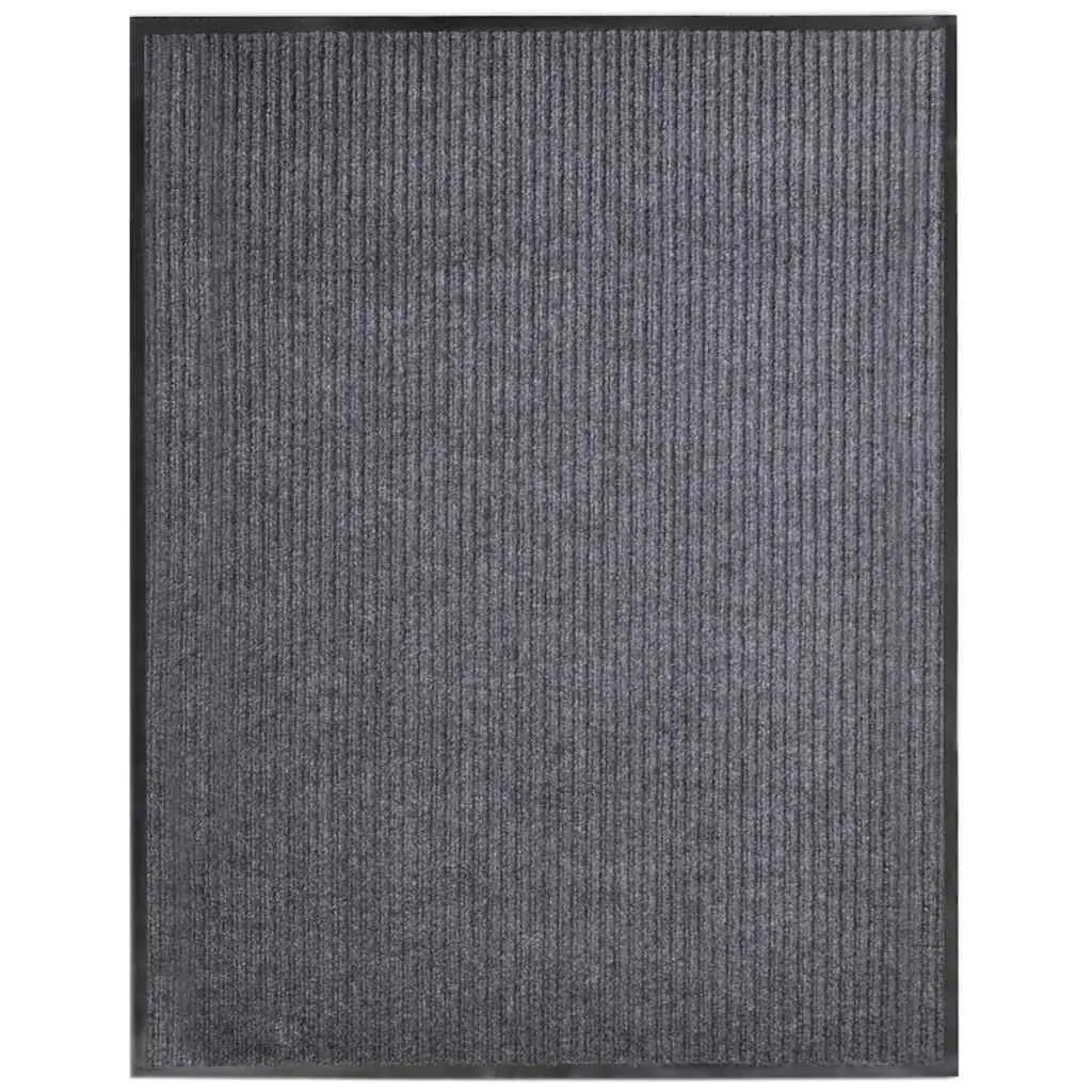 Door Mat Grey 117x220 cm Non-slip PVC Backing Entrance Floor Protection