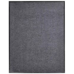 Door Mat Grey 117x220 cm Non-slip PVC Backing Entrance Floor Protection