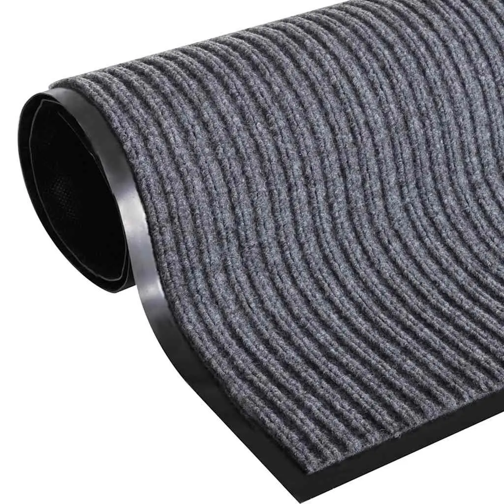 Door Mat Non-slip PVC Backing 117x220 cm Grey
