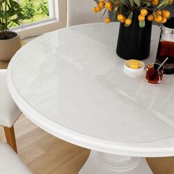 Round Table Protector Clear PVC Film Transparent Dining Living Room Furniture