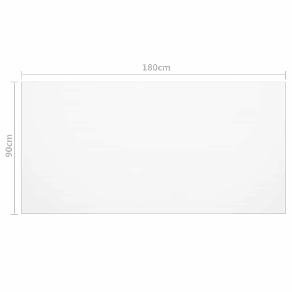 Table Protector Mat Waterproof Rectangular 180 x 90 cm Transparent PVC Film