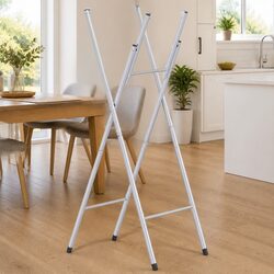 Folding Bar Table Legs Silver Galvanised Steel Replacement Base Support Frame
