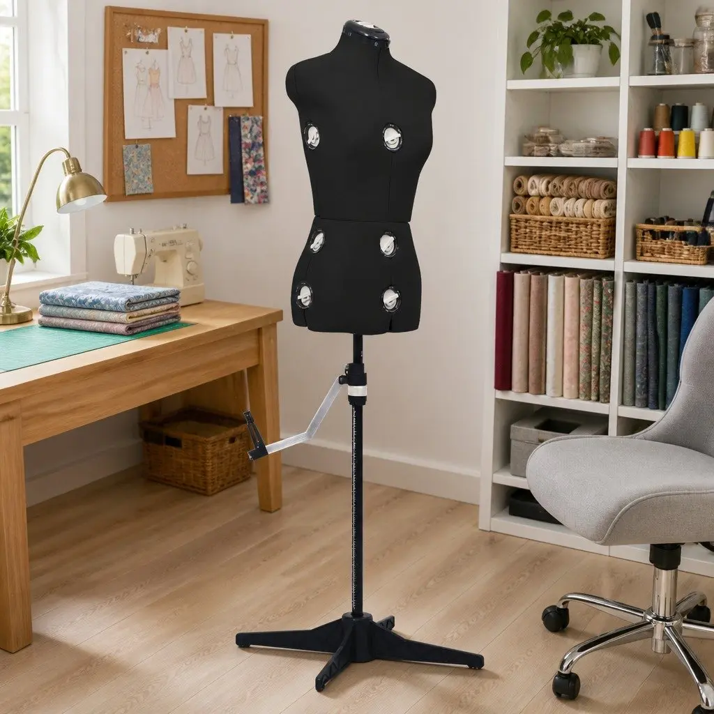 Adjustable Dress Form Female Black S Size 33-40 Mannequin Display Stand