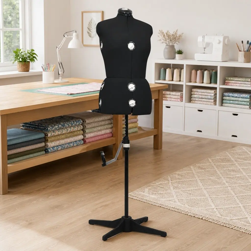 Adjustable Dress Form Female M Size 40-46 Black Mannequin Display Dummy Tailors
