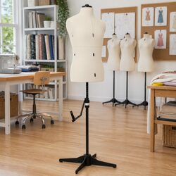 Male Adjustable Dress Form Mannequin Cream Clothing Display Tailor Shop Fixture