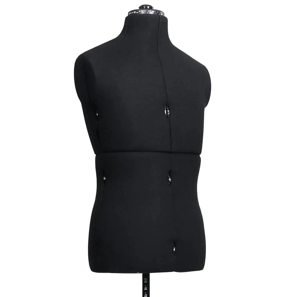 Male Adjustable Dress Form Mannequin Display Dummy Clothes Valet Stand Black