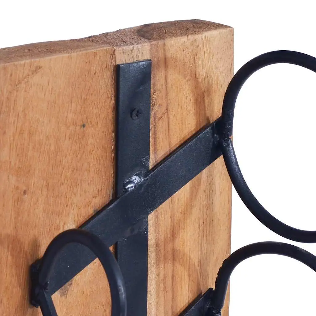 Wine Rack for 6 Bottles Wooden Floor Stand Kitchen Living Room Storage