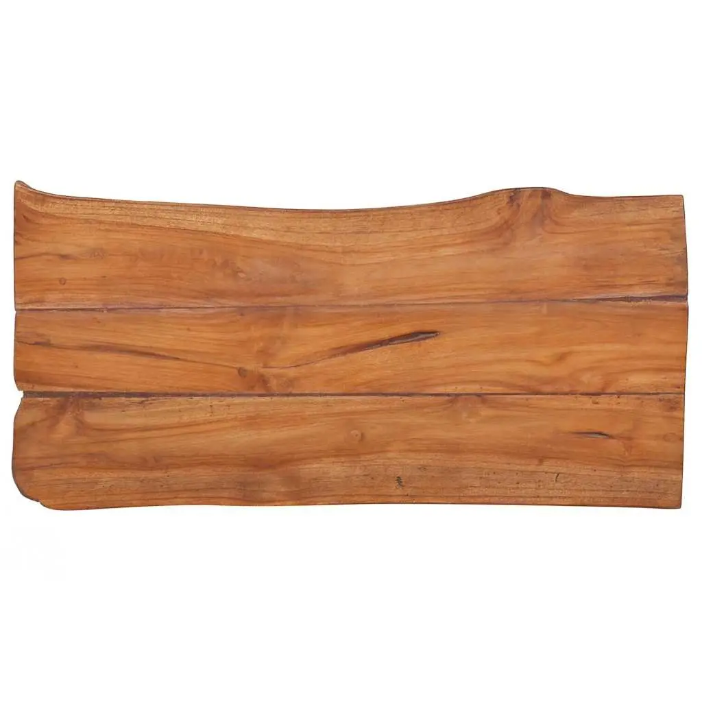 Garden Bench 80cm Solid Teak Wood Indoor Outdoor Seating Furniture Brown