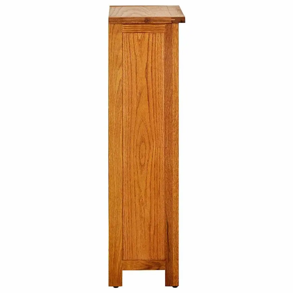 Bookcase Solid Oak Wood 45x22.5x82 cm Brown 3 Shelves Furniture Storage Display