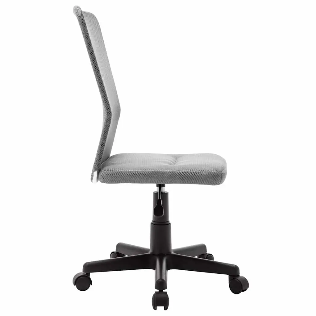 Office Chair Grey Mesh Fabric Swivel Mid Back Adjustable Height