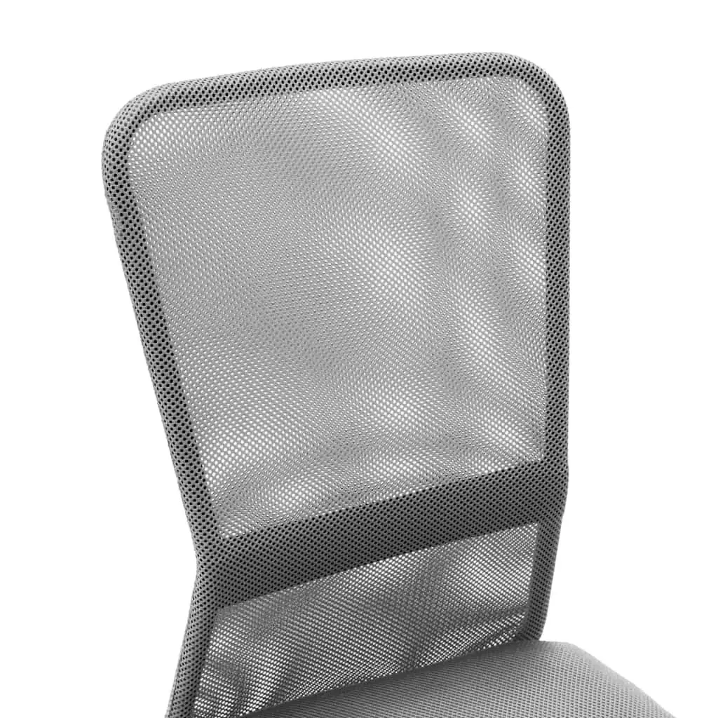 Office Chair Grey Mesh Fabric Swivel Mid Back Adjustable Height