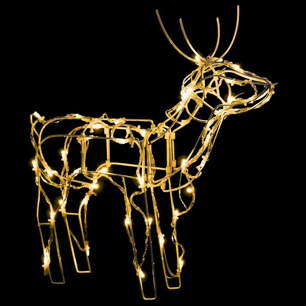 Christmas Reindeer LED Light Display Warm White 229 LEDs Indoor Outdoor Steel Frame