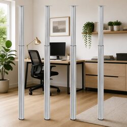 Telescopic Table Legs 4 pcs Adjustable Height 710-1100 mm Replacement Furniture