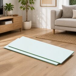 Glass Wall Shelf Panel Clear Transparent 50x15cm Floating Display Shelving 2pc