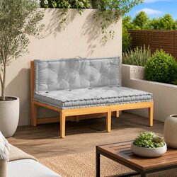 Pallet Floor Cushions 2 pcs Cotton Grey Garden Sofa Seat Pad Outdoor Decor