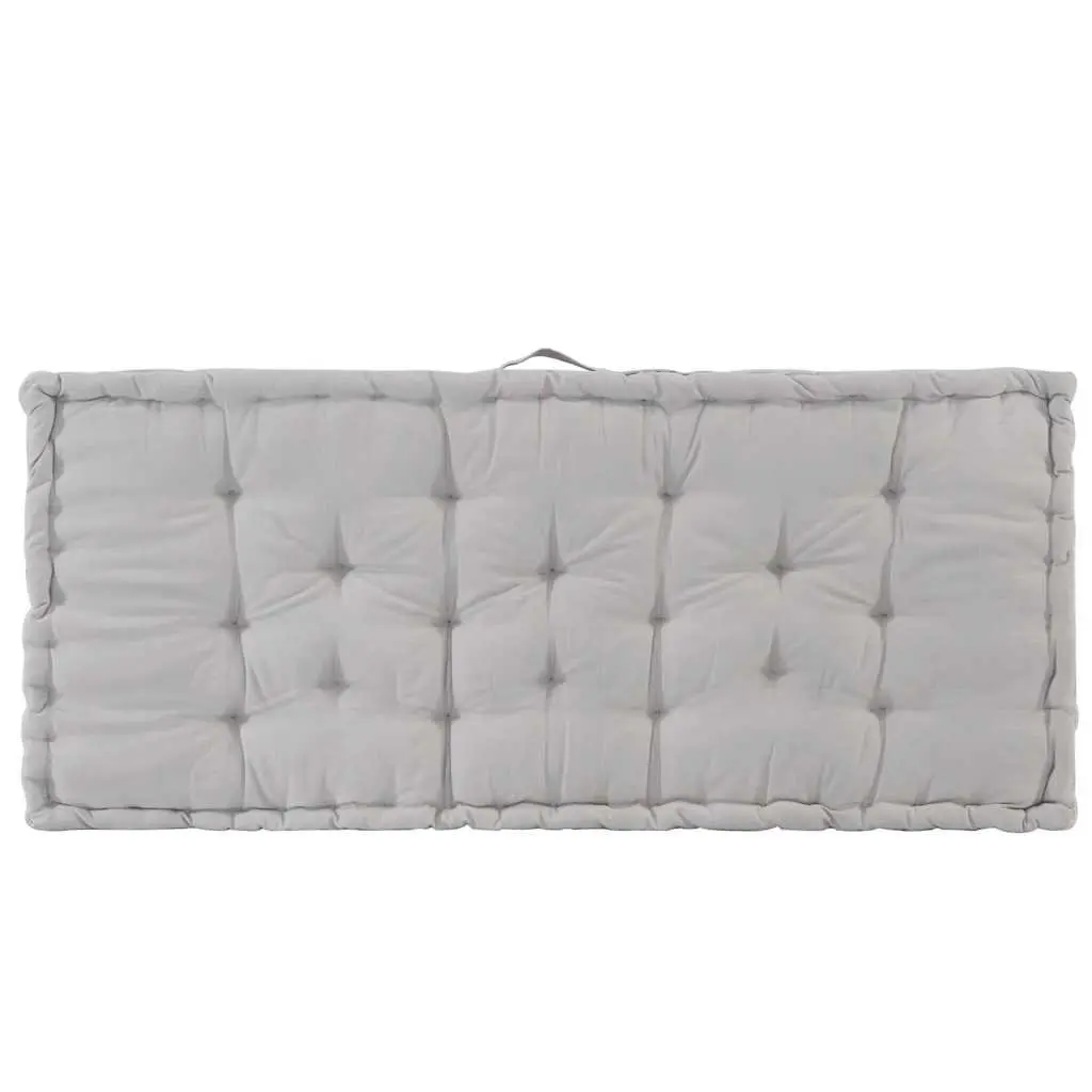 Pallet Floor Cushions Cotton Grey 2 Piece Outdoor Sofa Seat Pad