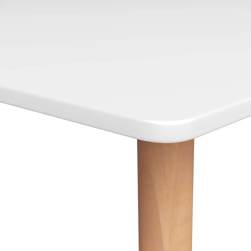 5 Piece Bar Set Modern Counter Table with 4 Bar Stools White and Black MDF and Metal