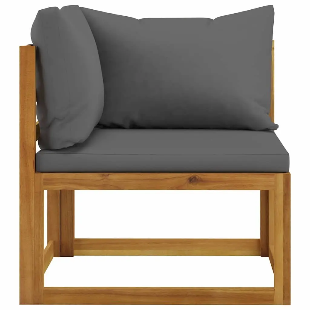 5 Piece Garden Lounge Set Outdoor Furniture with Cushions Coffee Table Grey