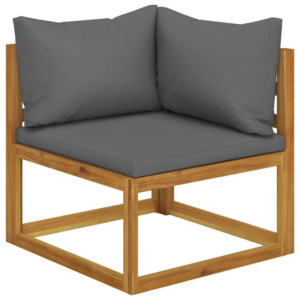 5 Piece Garden Lounge Set Outdoor Furniture with Cushions Coffee Table Grey