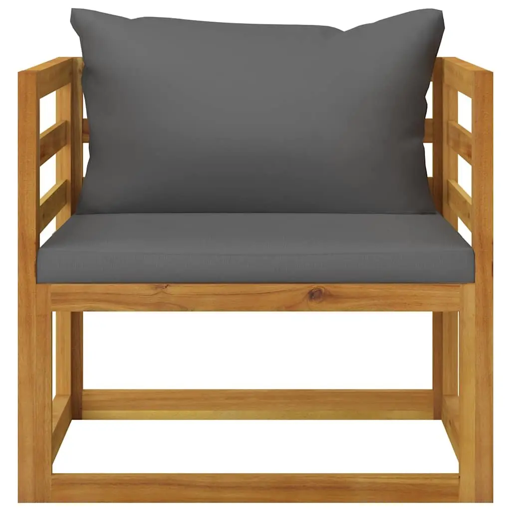 5 Piece Garden Lounge Set Outdoor Furniture with Cushions Coffee Table Grey