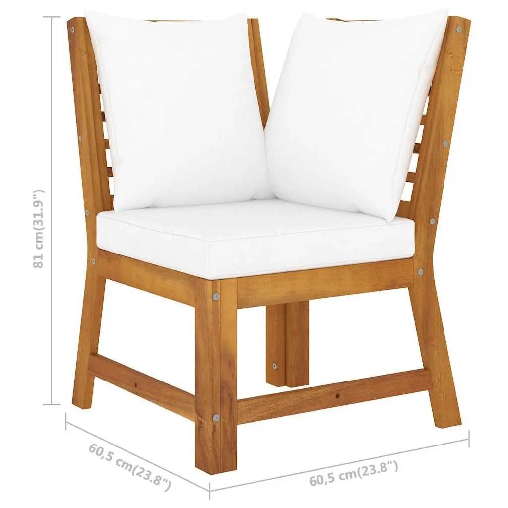 4 Piece Garden Lounge Set Outdoor Patio Sofa Cream Cushion