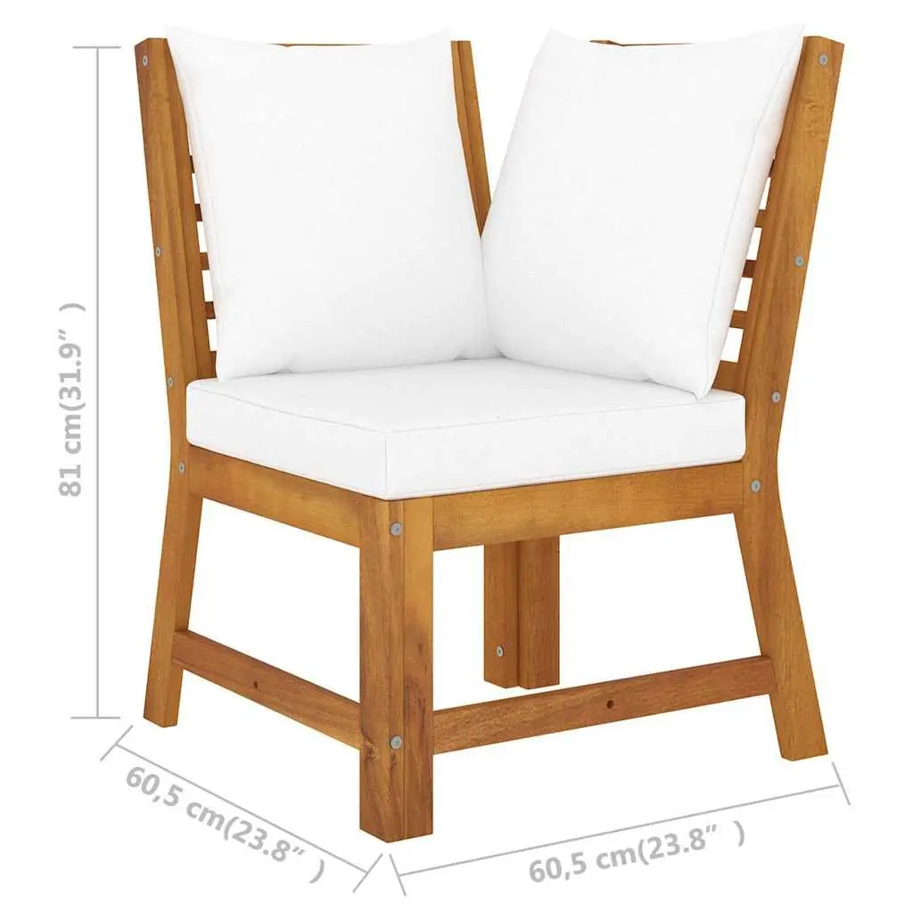 Garden Lounge Set 4 Piece Outdoor Sofa Coffee Table Patio Furniture Cream