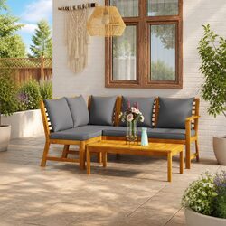 4 Piece Garden Lounge Set Outdoor Furniture Patio Sofa Coffee Table with