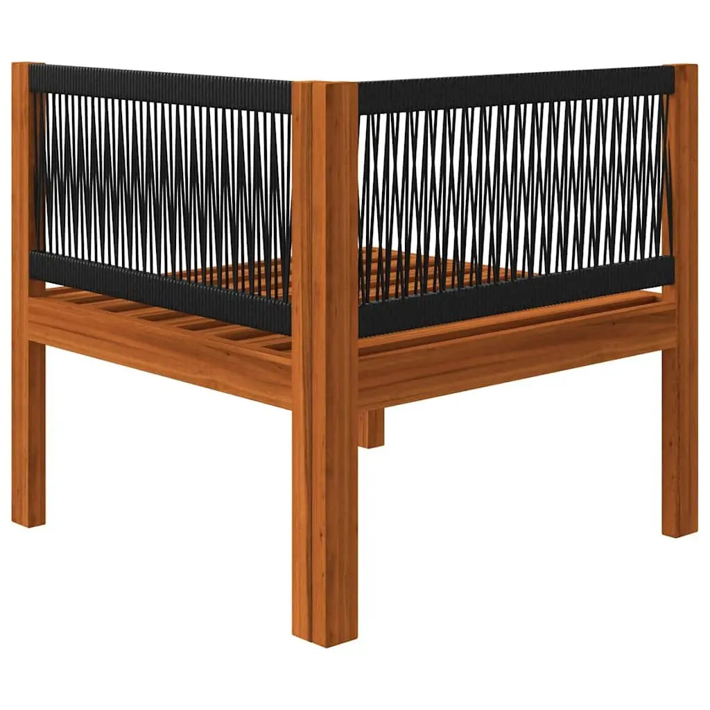 6 Piece Garden Lounge Set Rope Woven Backrest Outdoor Patio Furniture with