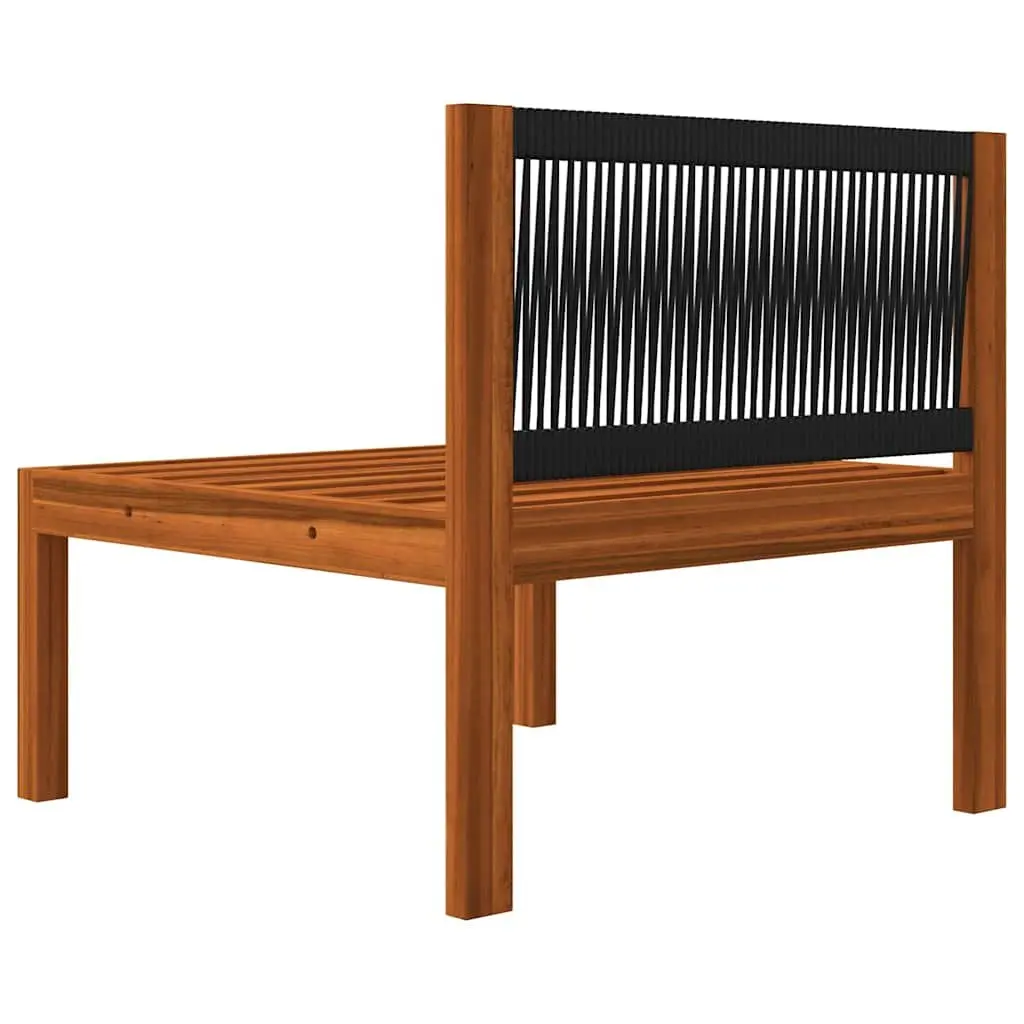3-Seater Garden Sofa Outdoor Patio Furniture Rope Woven Backrest Removable Cushions Cream