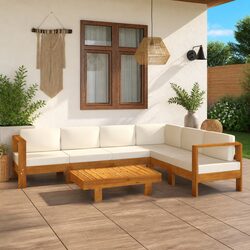7 Piece Garden Lounge Set with Cushions Outdoor Patio Furniture Acacia Wood