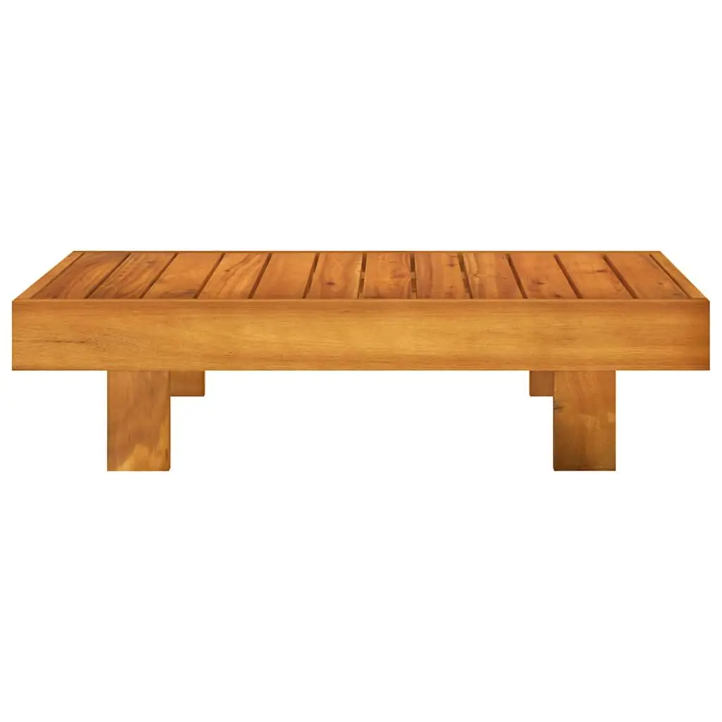 Outdoor Lounge Set 8 Piece Acacia Wood with Grey Cushions