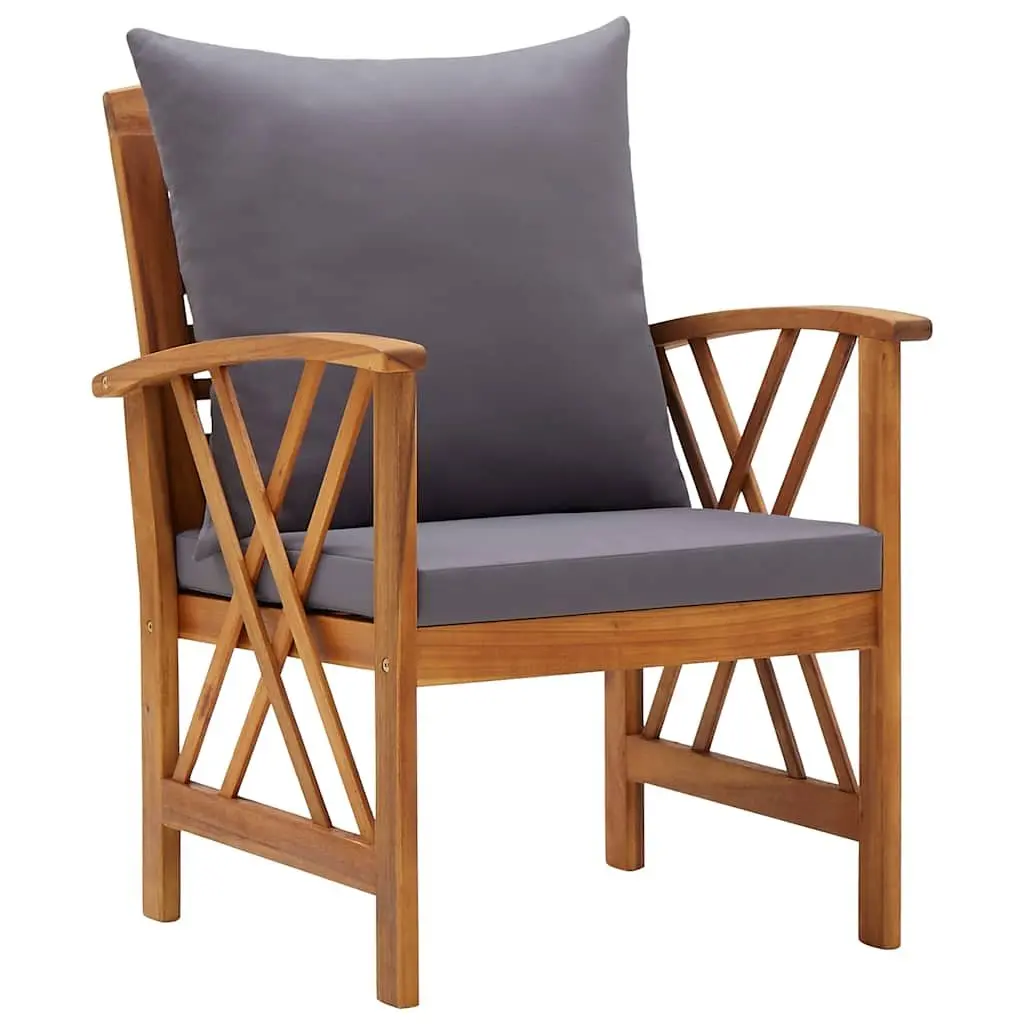 5 Piece Garden Lounge Set with Cushions Outdoor Furniture Patio Seating Grey