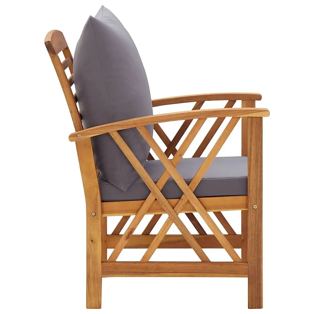 5 Piece Garden Lounge Set with Cushions Outdoor Furniture Patio Seating Grey
