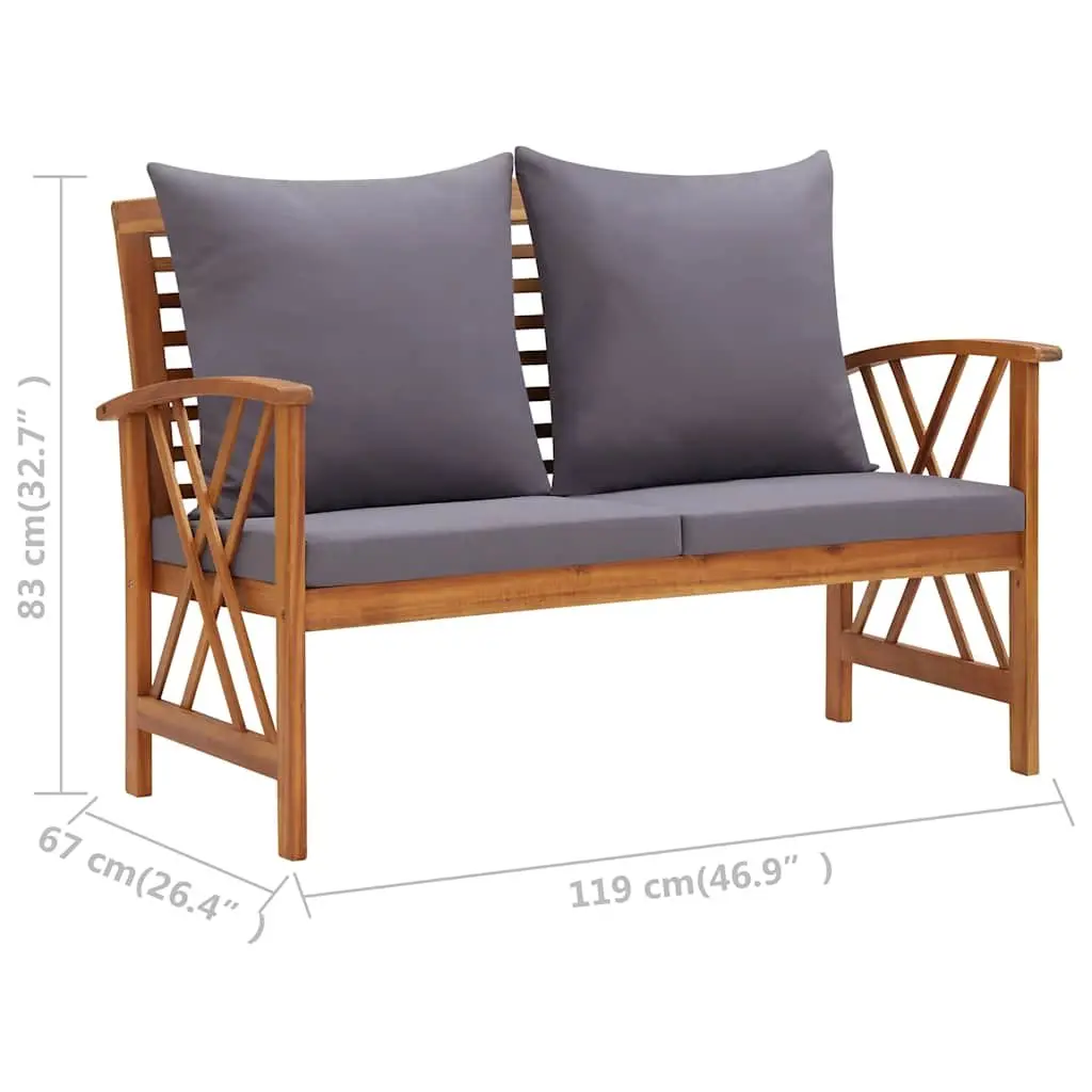5 Piece Garden Lounge Set with Cushions Outdoor Furniture Patio Seating Grey