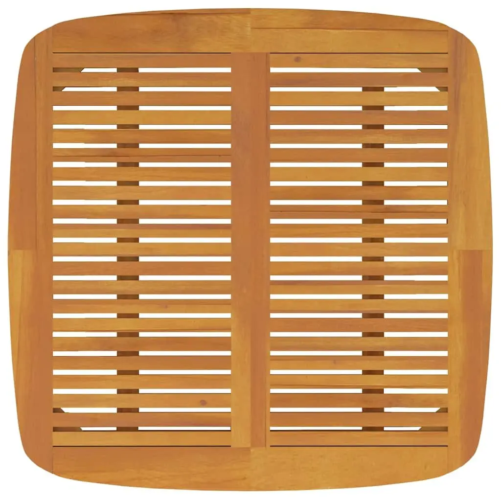 3 Piece Garden Dining Set Solid Acacia Wood Slatted Patio Outdoor Furniture