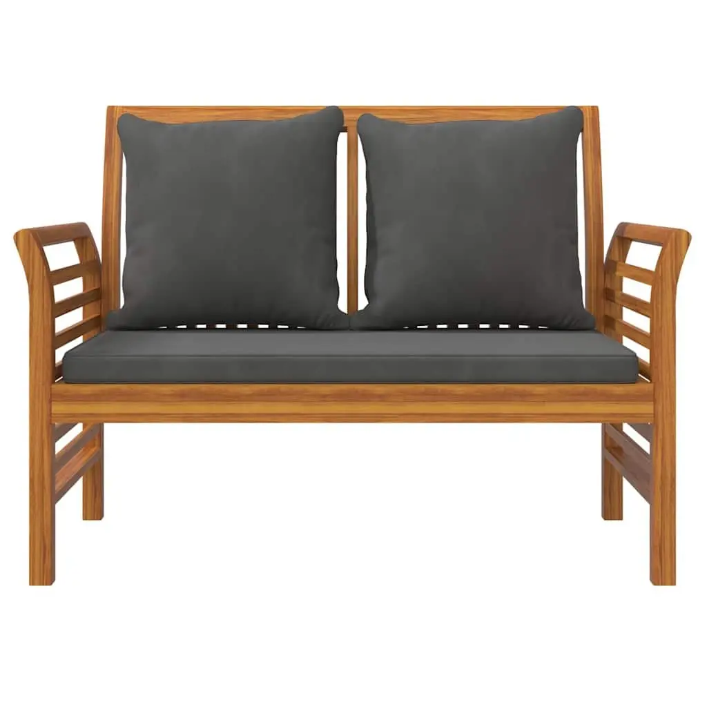 4 Piece Garden Lounge Set Solid Acacia Wood Outdoor Furniture with Cushions Brown