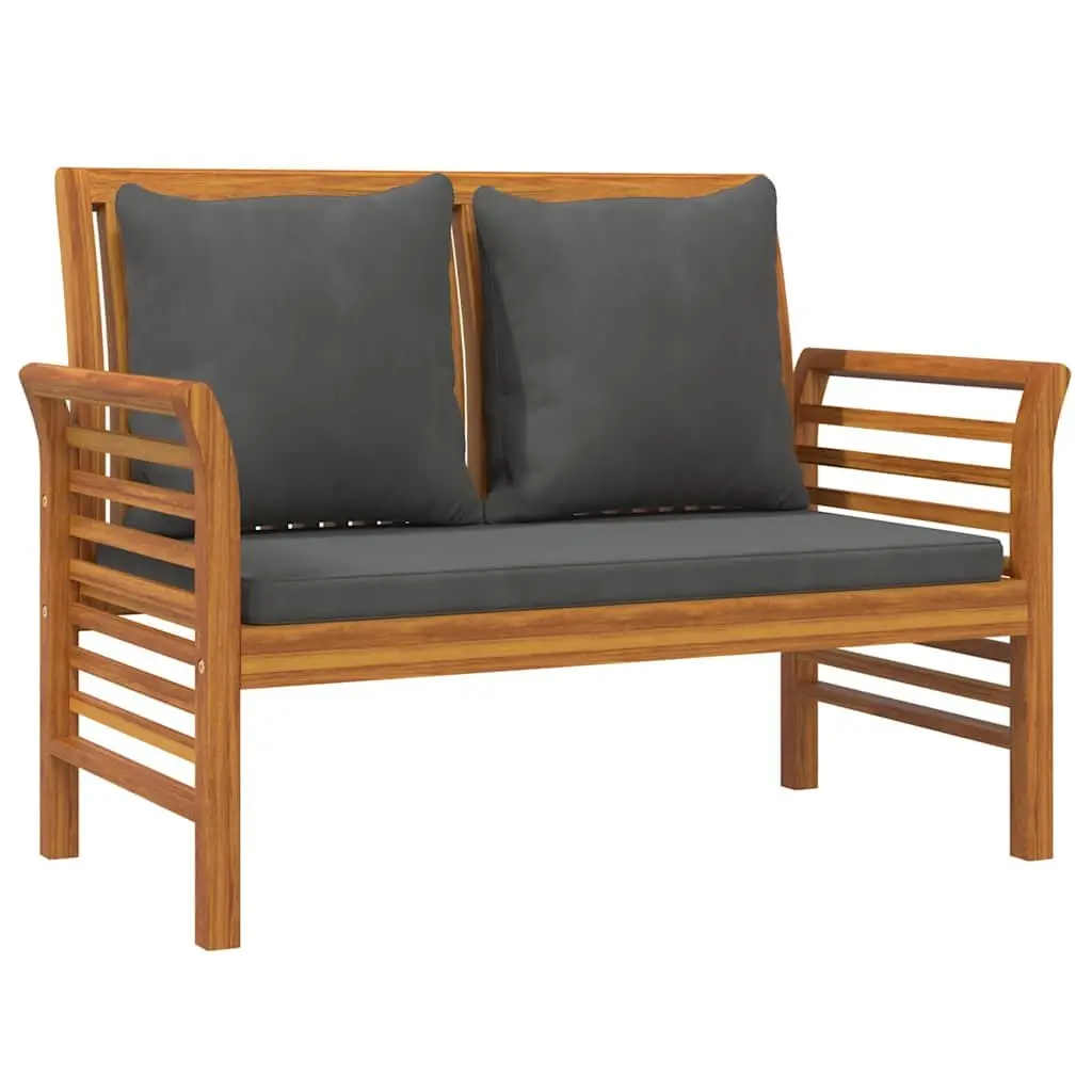 5 Piece Outdoor Garden Lounge Set Brown Acacia Wood Furniture with Cushions