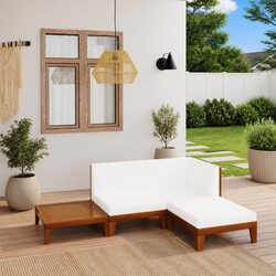 Garden Lounge Set 4 Piece Outdoor Furniture with Cushions Modular Flexible
