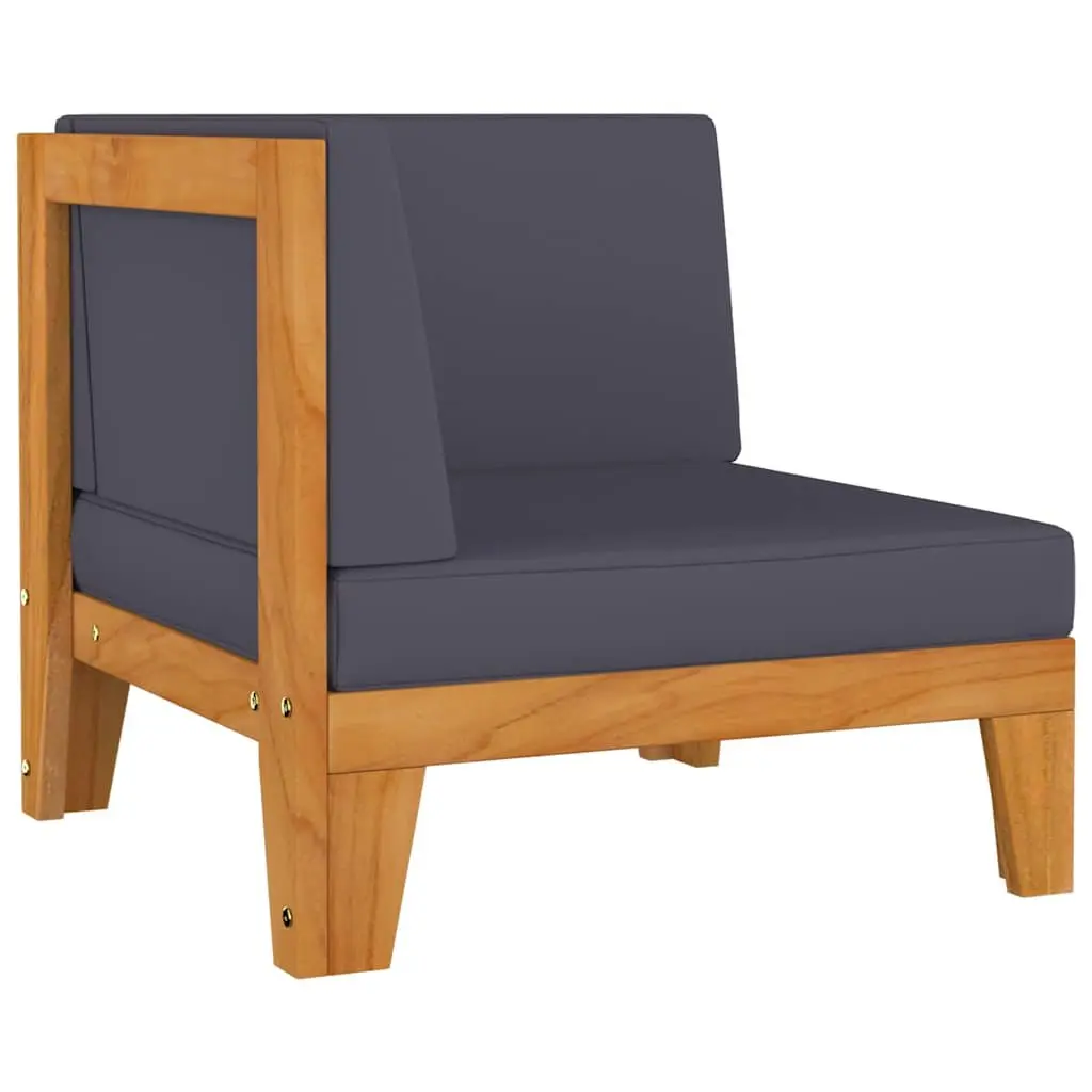 7 Piece Garden Lounge Set Outdoor Furniture with Cushions Acacia Wood Grey