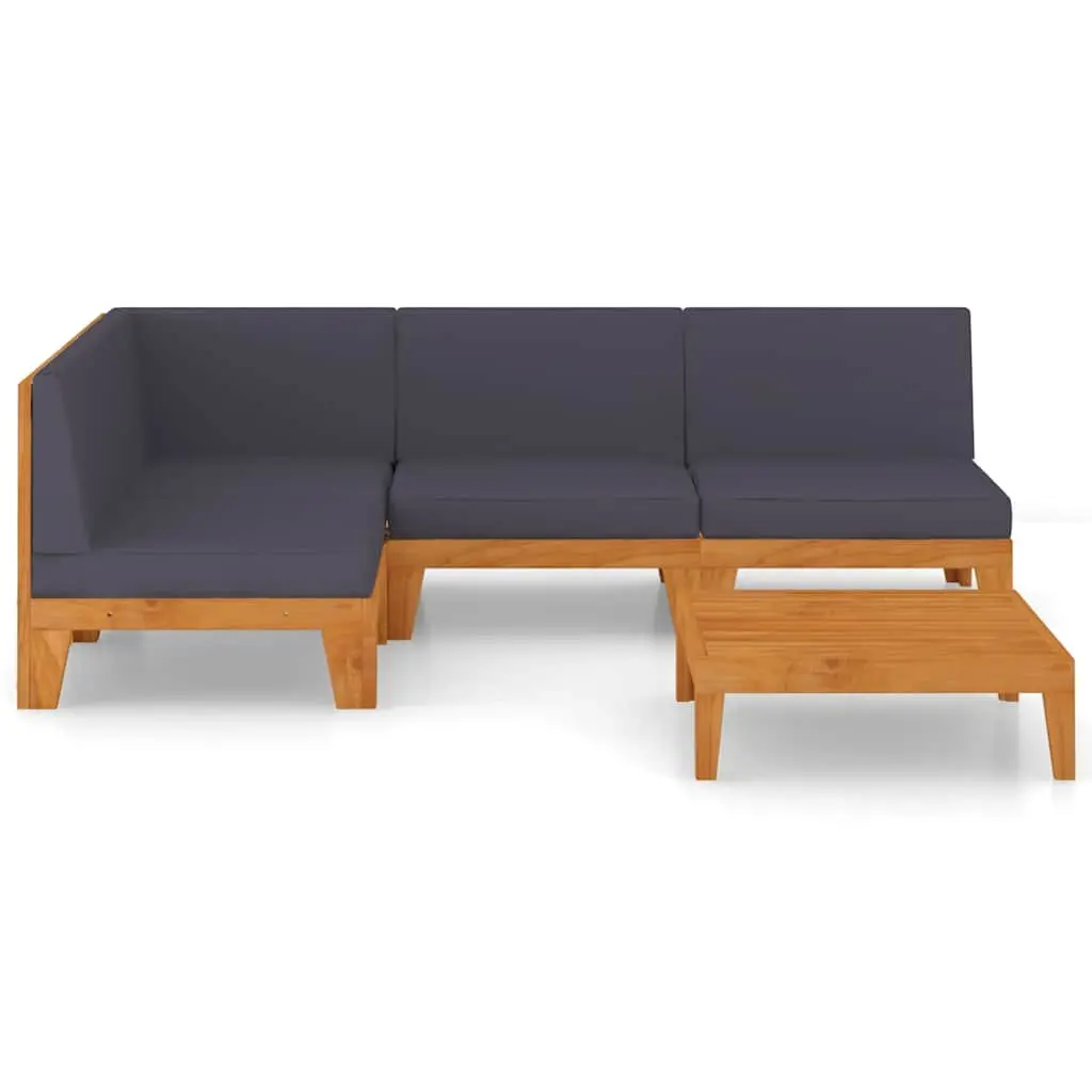 Garden Lounge Set 5 Piece Outdoor Furniture with Cushions Modular Patio Seating