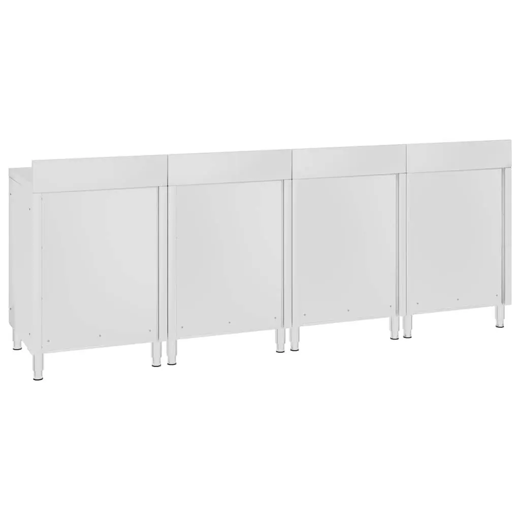 Commercial Work Table Cabinet Stainless Steel 240x60x96 cm